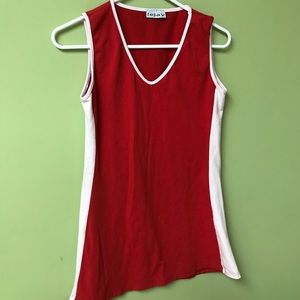 Red and white tennis dress!